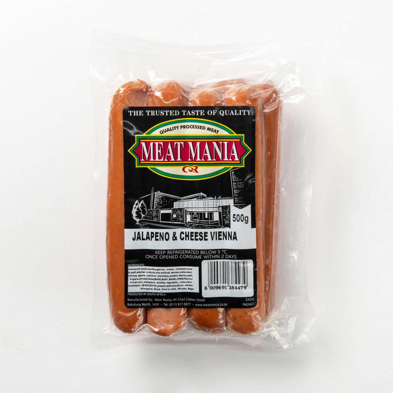 Jalapeno & Cheese Vienna 500g